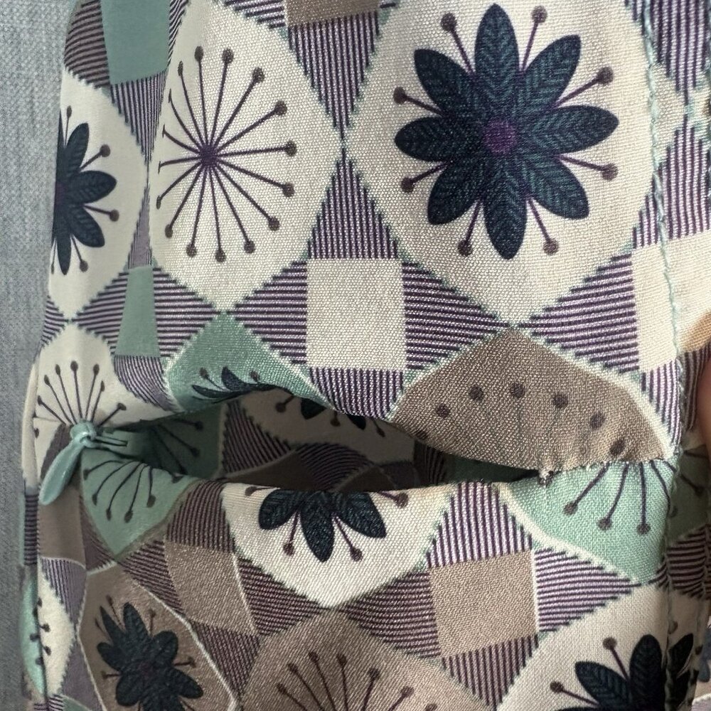 Ascend Rip Tide Athletic Halter Dress Geo/Floral‎ Print Aqua/Purple Size Medium - Picture 6 of 13
